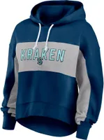 NHL Women's Seattle Kraken Filled Stat Sheet Navy Pullover Hoodie