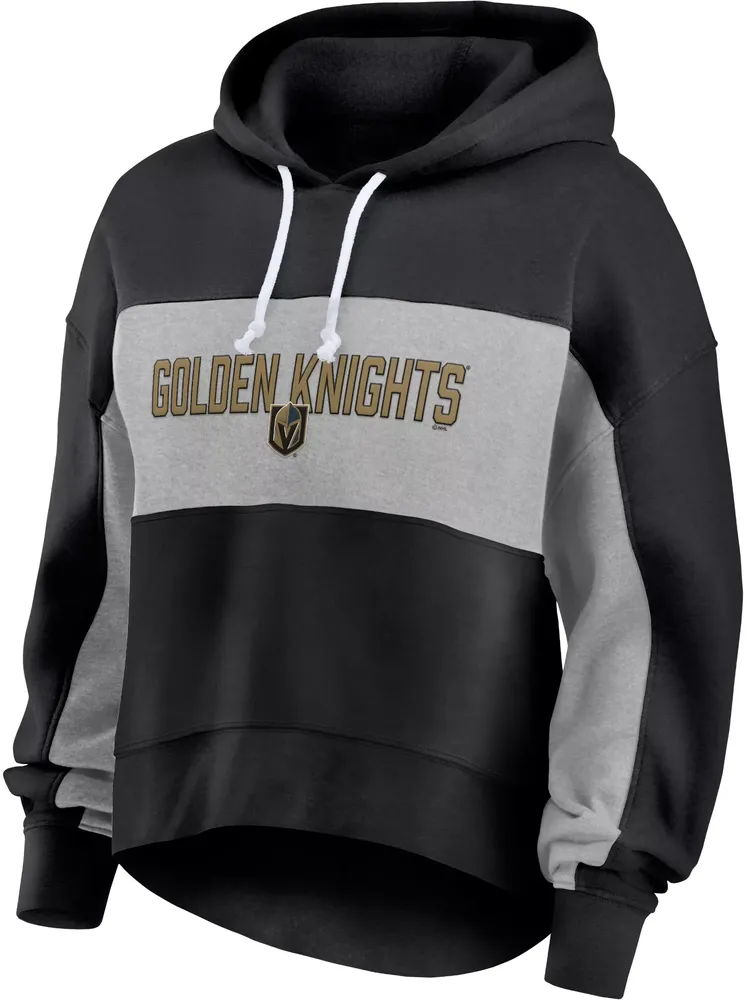 NHL Women's Vegas Golden Knights Filled Stat Sheet Black Pullover Hoodie