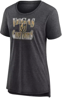 NHL Women's Vegas Golden Knights Vintage Tri-Blend Grey T-Shirt