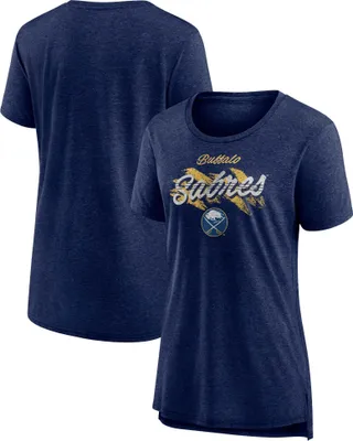 NHL Women's Buffalo Sabres Vintage Navy Tri-Blend T-Shirt