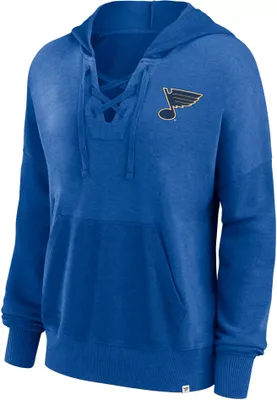 NHL Women's St. Louis Blues Snow Wash Blue Pullover Hoodie