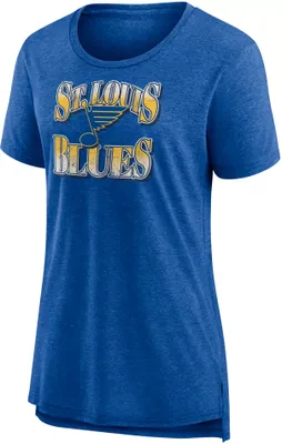 NHL Women's St. Louis Blues Vintage Tri-Blend Blue T-Shirt