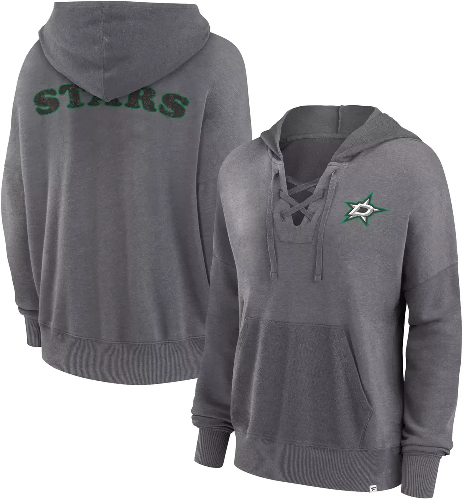 NHL Women's Dallas Stars Snow Wash Grey Pullover Hoodie