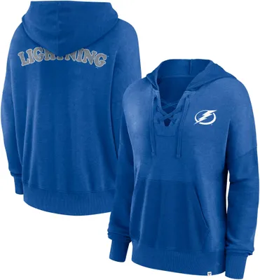 NHL Women's Tampa Bay Lightning Snow Wash Blue Pullover Hoodie