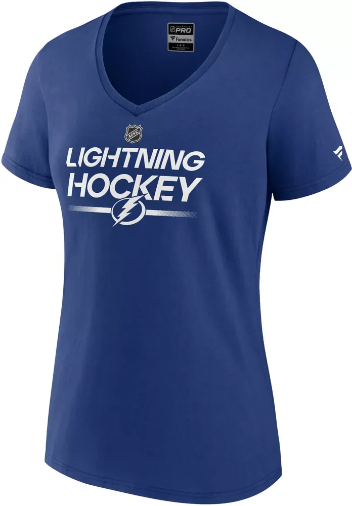 NHL Women's Tampa Bay Lightning 2023 Authentic Pro Prime Blue T-Shirt