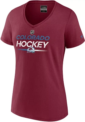 NHL Women's Colorado Avalanche 2023 Authentic Pro Prime Maroon T-Shirt