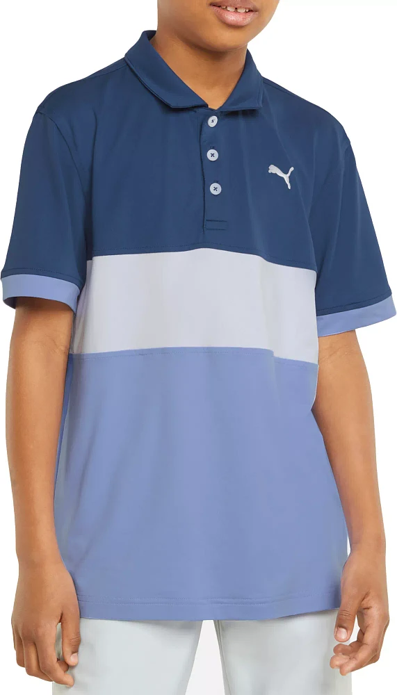 PUMA Boys' Short Sleeve Coldspun Highway Golf Polo