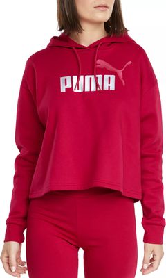 Puma Women's Essentials+ Cropped Metallic Hoodie