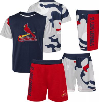 St. Louis Cardinals Newborn & Infant Pinch Hitter T-Shirt & Shorts Set -  Navy/Red