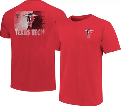 Image One Texas Tech Red Raiders Red Split Sign T-Shirt