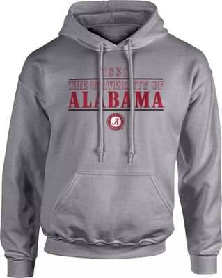 Image One Men's Alabama Crimson Tide Grey University Type Hoodie