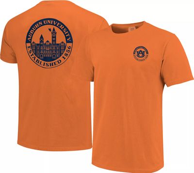 Image One Men's Auburn Tigers Orange Campus Building T-Shirt