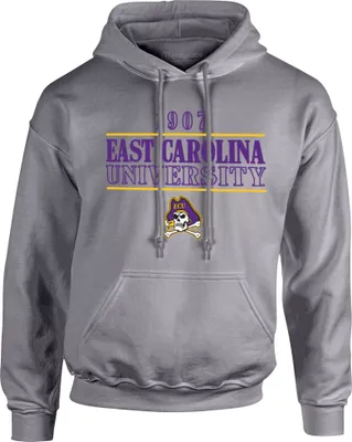 Image One Men's East Carolina Pirates Grey University Type Hoodie