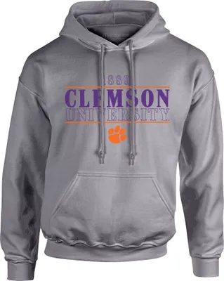 Image One Men's Clemson Tigers Grey University Type Hoodie