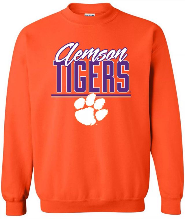 Men's Nike Orange Clemson Tigers Big Swoosh Club Pullover Hoodie