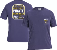 Image One Men's East Carolina Pirates Purple Pocket T-Shirt