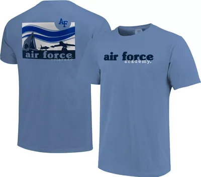 Image One Men's Air Force Falcons Washed Denim Campus Scene T-Shirt