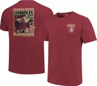 Image One Men's Florida State Seminoles Garnet Retro Poster T-Shirt