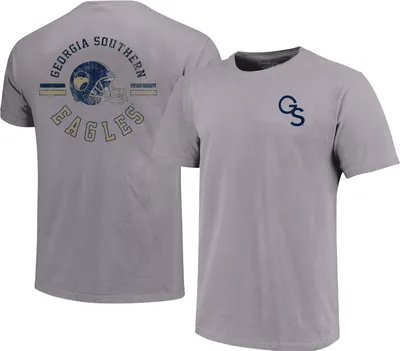 Image One Men's Georgia Southern Eagles Grey Helmet Arch T-Shirt