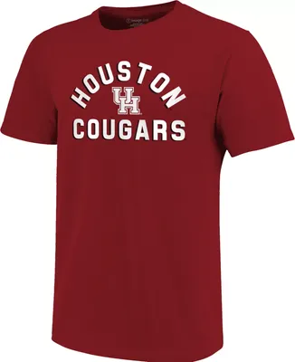 Image One Men's Houston Cougars Red Retro Stack T-Shirt