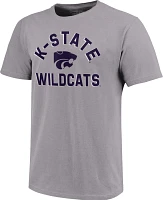 Image One Men's Kansas State Wildcats Grey Retro Stack T-Shirt