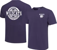 Image One Men's Kansas State Wildcats Purple Striped Stamp T-Shirt