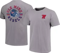 Image One Men's Ole Miss Rebels Grey Helmet Arch T-Shirt