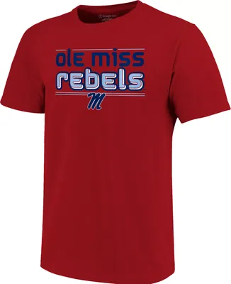 Image One Men's Ole Miss Rebels Red Bubble Letter T-Shirt