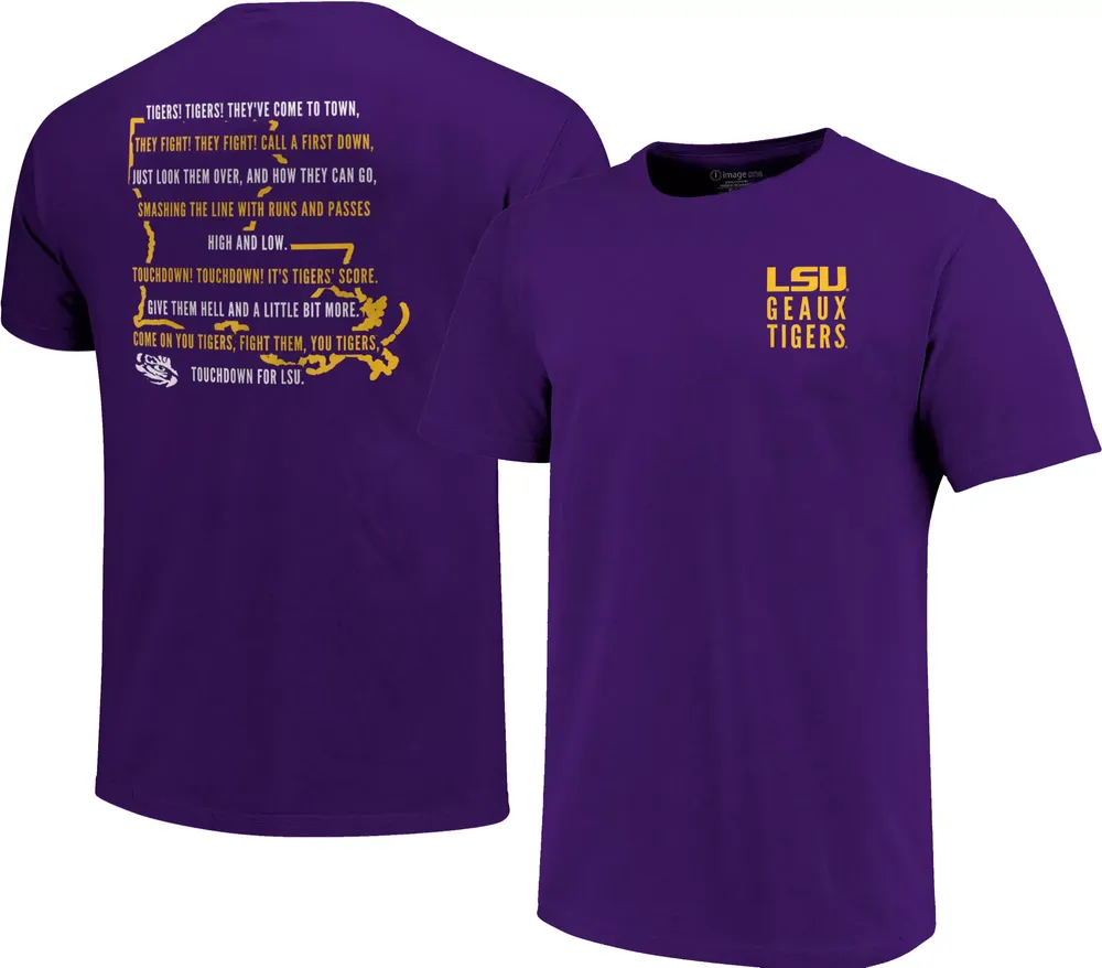 Image One Men's LSU Tigers Purple Fight Song T-Shirt