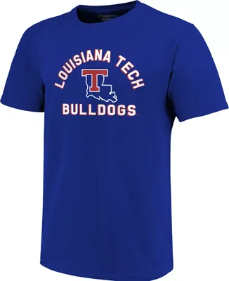 Image One Men's Louisiana Tech Bulldogs Blue Retro Stack T-Shirt