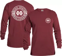 Image One Men's Mississippi State Bulldogs Maroon Rounds Long Sleeve T-Shirt