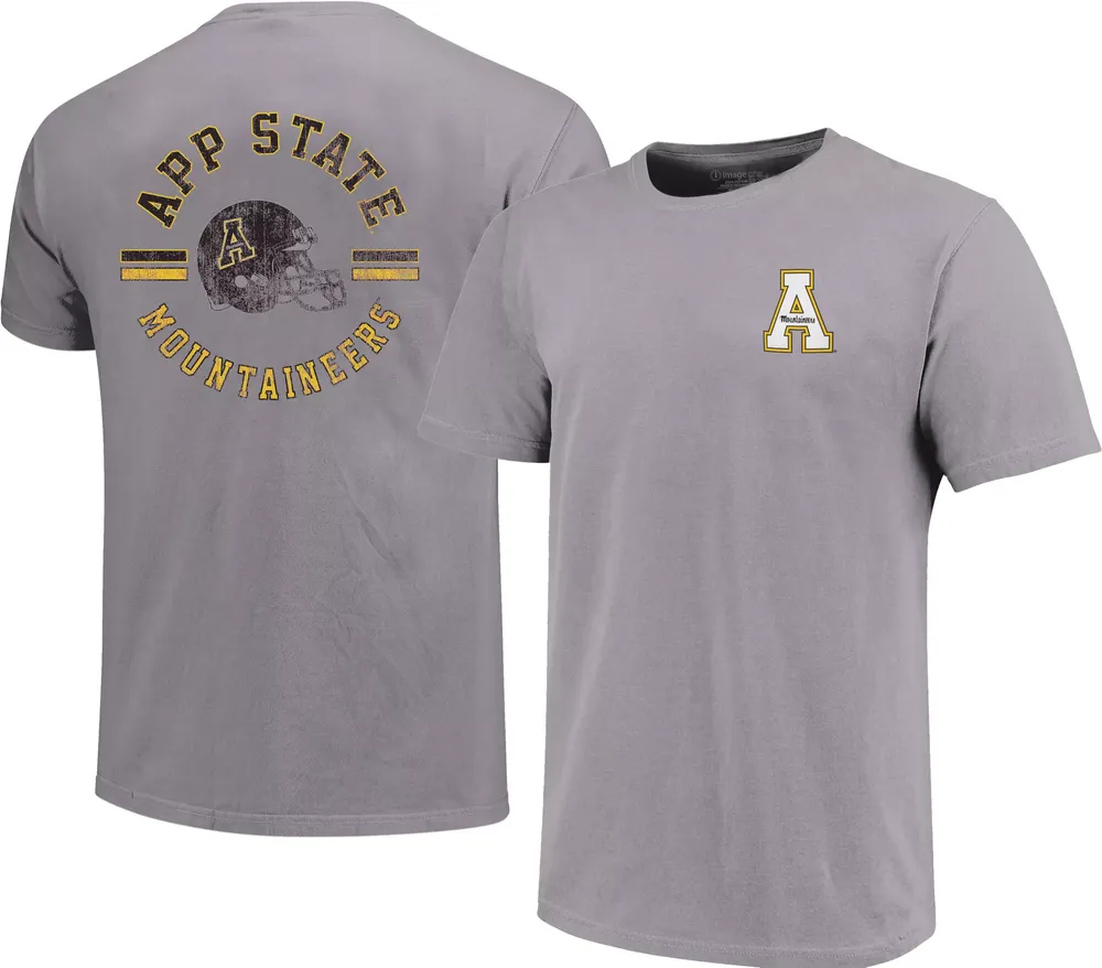 Image One Men's Appalachian State Mountaineers Grey Helmet Arch T-Shirt