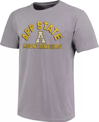 Image One Men's Appalachian State Mountaineers Grey Retro Stack T-Shirt