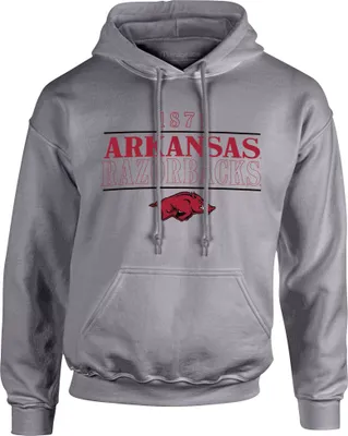 Image One Men's Arkansas Razorbacks Grey University Type Hoodie