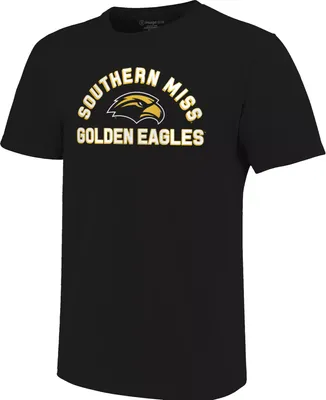 Image One Men's Southern Miss Golden Eagles Black Retro Stack T-Shirt