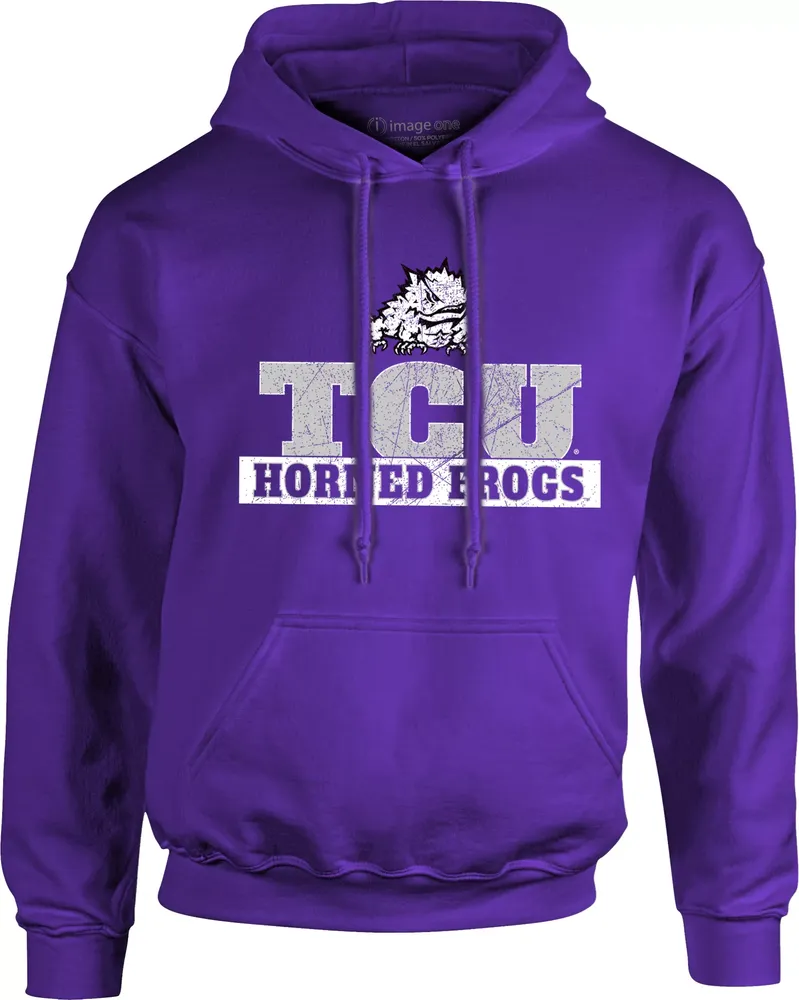 Image One Men's TCU Horned Frogs Purple School Pride Hoodie