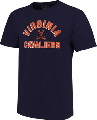 Image One Men's Virginia Cavaliers Blue Retro Stack T-Shirt