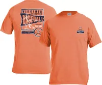 Image One Men's Virginia Cavaliers Orange Baseball Flag T-Shirt