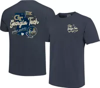 Image One Women's Georgia Tech Yellow Jackets Denim Doodles T-Shirt