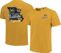 Image One Women's Missouri Tigers Gold Doodles T-Shirt