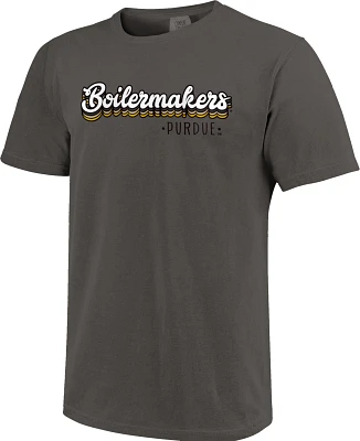 Image One Women's Purdue Boilermakers Grey Retroscript T-Shirt