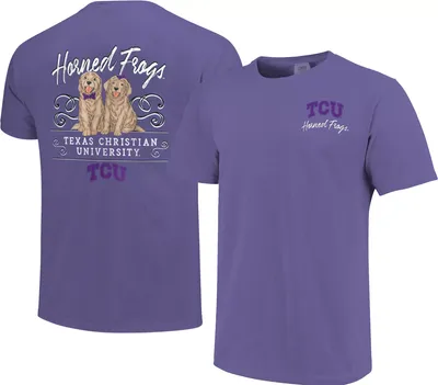 Image One Women's TCU Horned Frogs Purple Double Trouble T-Shirt