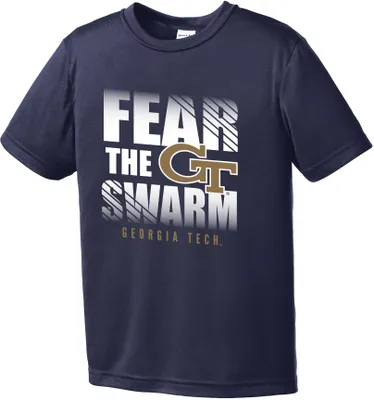 Image One Youth Georgia Tech Yellow Jackets Navy Fear Competitor T-Shirt