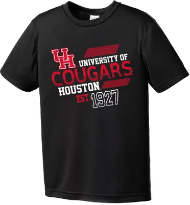 Image One Youth Houston Cougars Black Offsides Competitor T-Shirt