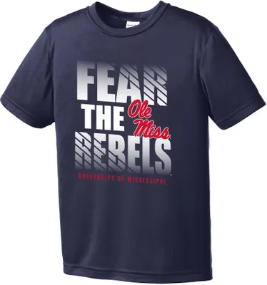 Image One Youth Ole Miss Rebels Blue Fear Competitor T-Shirt