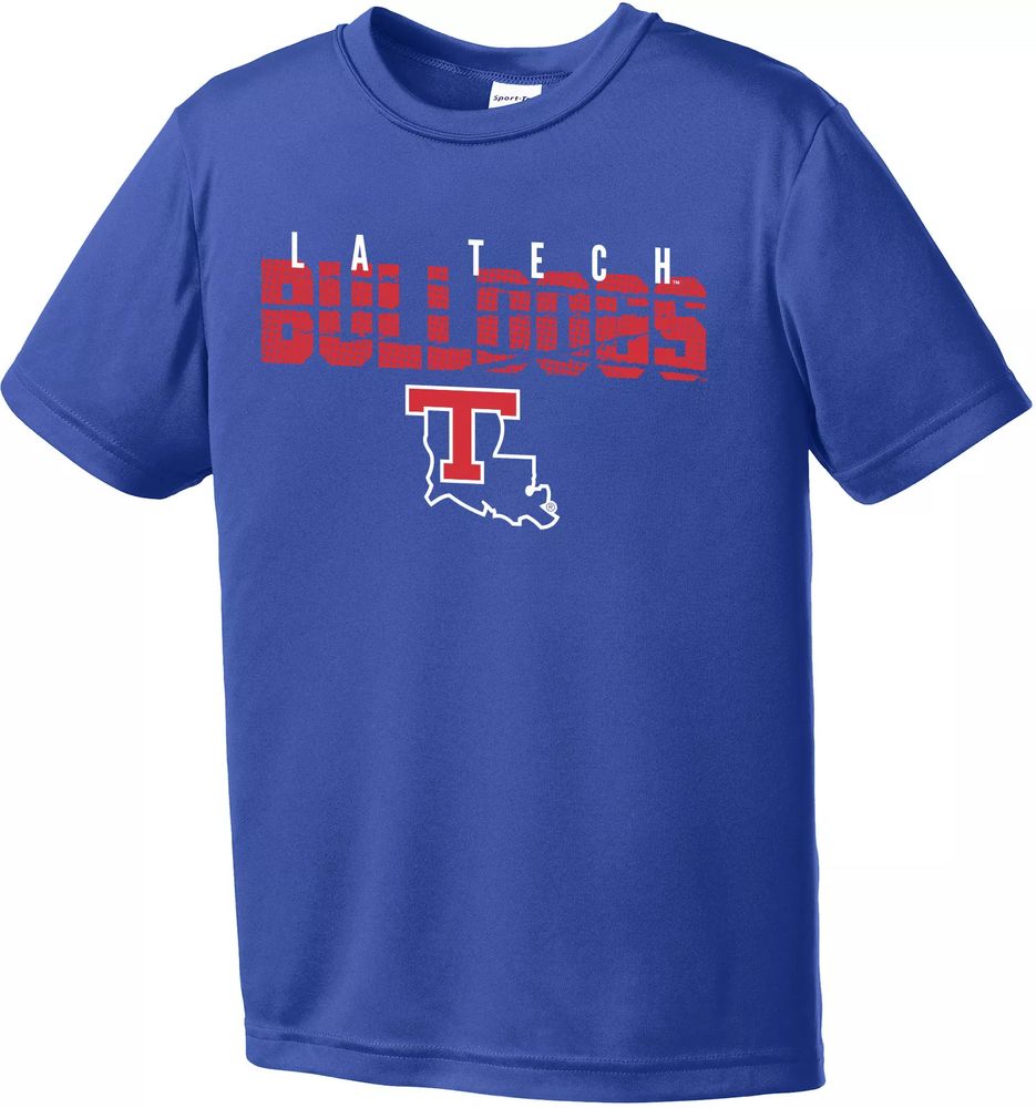 Dick's Sporting Goods Image One Youth Louisiana Tech Bulldogs Blue  Destroyed Competitor T-Shirt