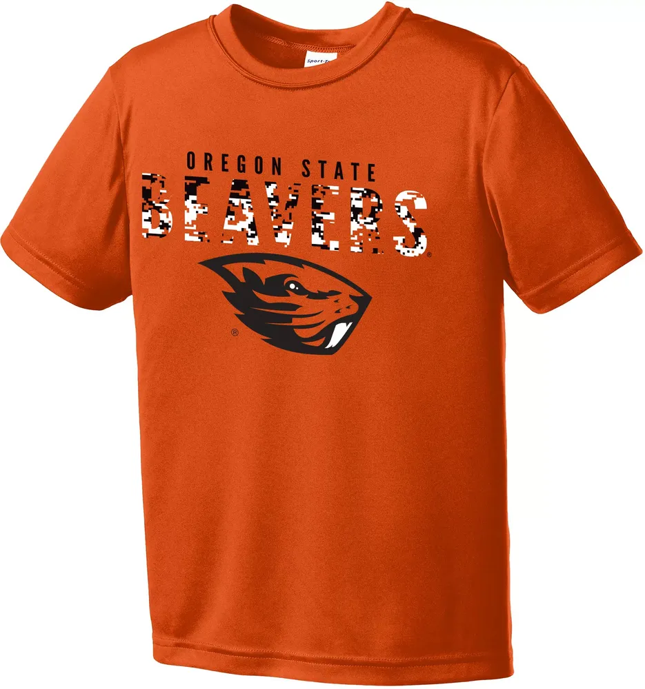 Image One Youth Oregon State Beavers Orange Digital Camo Competitor T-Shirt