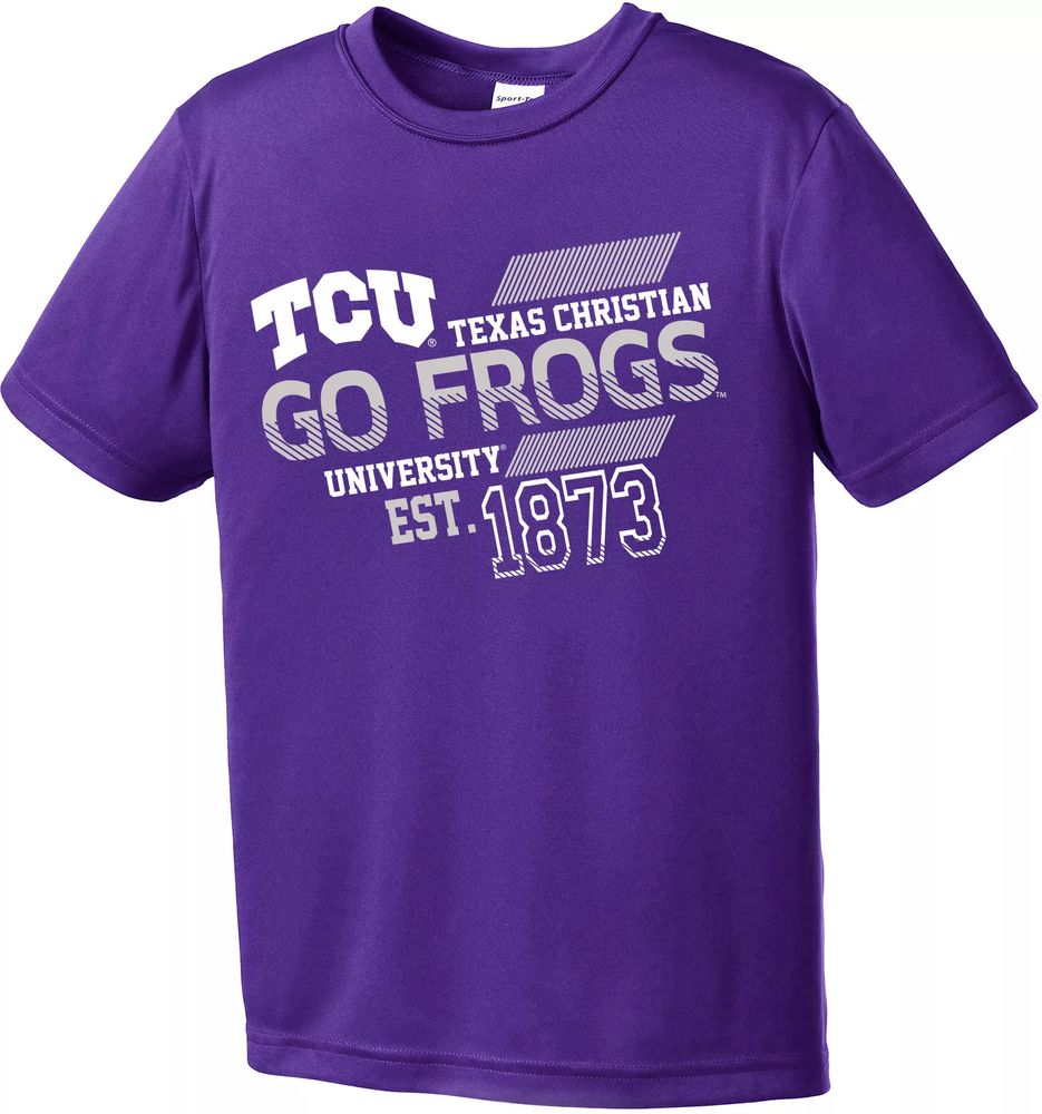 Image One Youth TCU Horned Frogs Purple Offsides Competitor T-Shirt