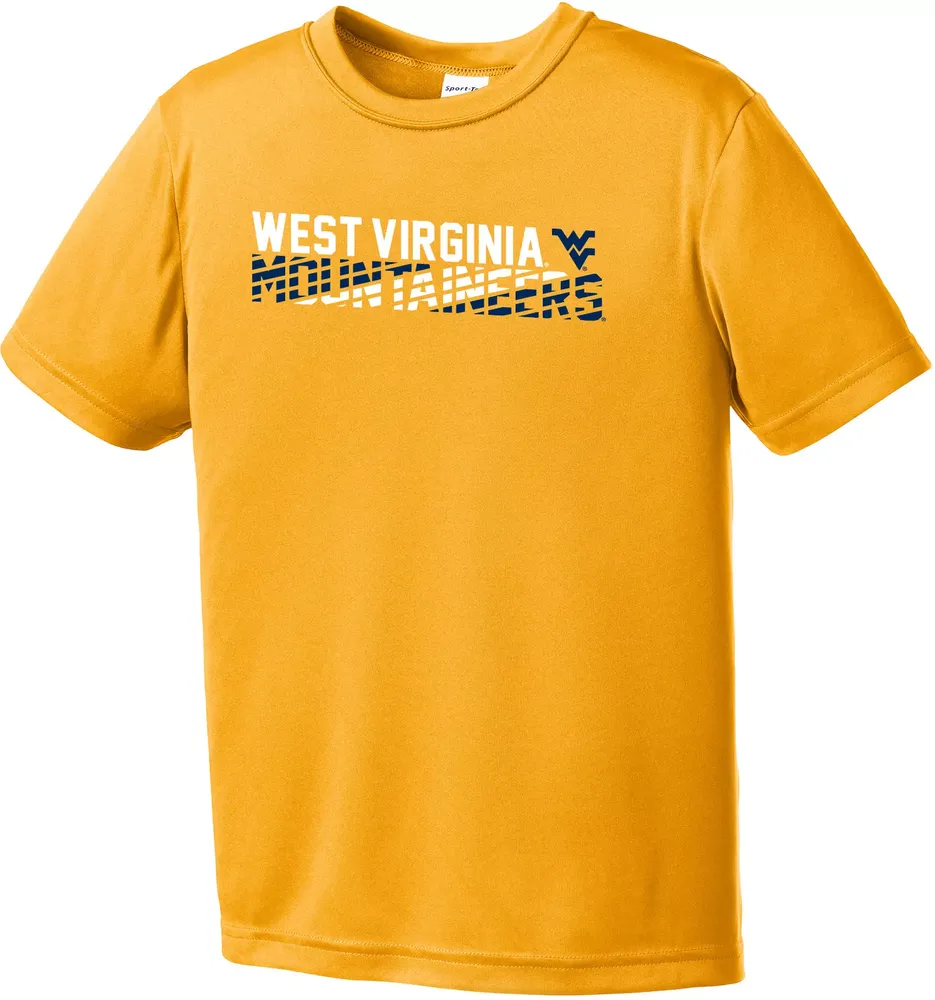 Image One Youth West Virginia Mountaineers Gold Diagonal Competitor T-Shirt