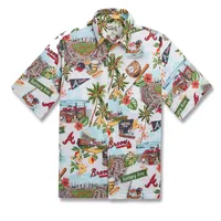 Reyn Spooner Men's Atlanta Braves White Scenic Button-Down Shirt